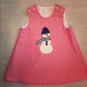 Little girls “Snowman” dress